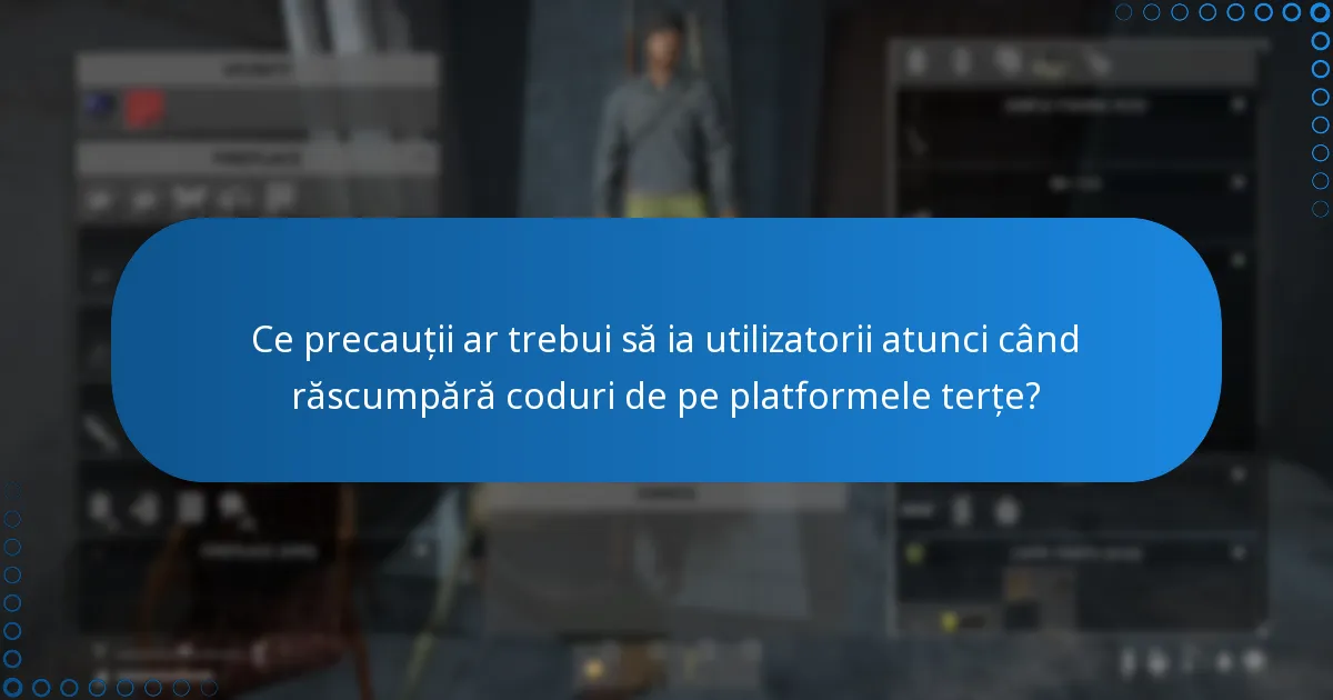 Ce precauții ar trebui să ia utilizatorii atunci când răscumpără coduri de pe platformele terțe?