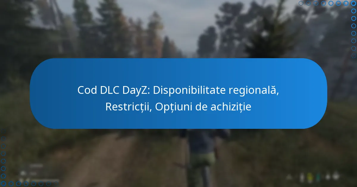 Cod DLC DayZ: Disponibilitate regională, Restricții, Opțiuni de achiziție