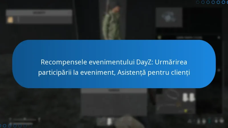 Recompensele evenimentului DayZ: Urmărirea participării la eveniment, Asistență pentru clienți